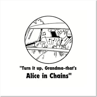 chains turn it up grandma Posters and Art